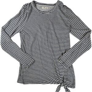 Madewell Women's Soundcheck Side-Tie Relaxed Tee Blue/White Size M